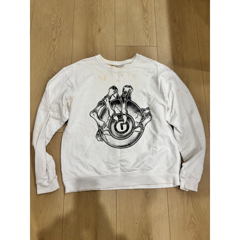 Gallery Dept Recall Them All Graphic Sweatshirt‎ Mens Large White Skeleton Eye